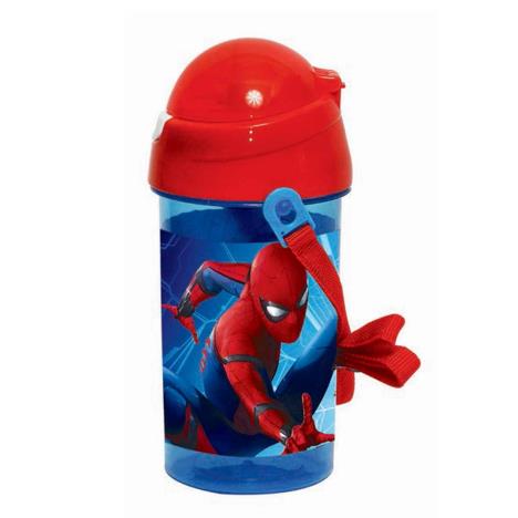Spiderman 500ml Flip Top Drinks Bottle With Strap £3.49